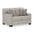  Manufacturer Color_Pebble -- Signature Design by Ashley Mahoney Stationary Fabric Loveseat IMAGE 1