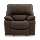  Manufacturer Color_Dark Brown -- Signature Design by Ashley Leesworth Power Rocker Leather Match Recliner IMAGE 3