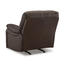  Manufacturer Color_Dark Brown -- Signature Design by Ashley Leesworth Power Rocker Leather Match Recliner IMAGE 5