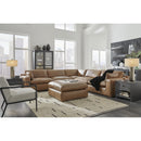  Manufacturer Color_Caramel -- Signature Design by Ashley Emilia Leather Match 5 pc Sectional IMAGE 5
