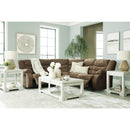  Manufacturer Color_Brindle --  Signature Design by Ashley Partymate Reclining Leather Look 2 pc Sectional IMAGE 5