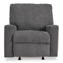  Manufacturer Color_Pewter -- Signature Design by Ashley Rannis Rocker Fabric Recliner IMAGE 3