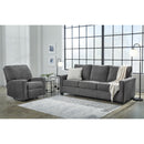  Manufacturer Color_Pewter -- Signature Design by Ashley Rannis Rocker Fabric Recliner IMAGE 9