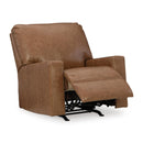  Manufacturer Color_Caramel -- Signature Design by Ashley Bolsena Rocker Leather Match Recliner IMAGE 2