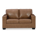  Manufacturer Color_Caramel -- Signature Design by Ashley Bolsena Stationary Leather Match Loveseat IMAGE 2