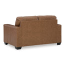  Manufacturer Color_Caramel -- Signature Design by Ashley Bolsena Stationary Leather Match Loveseat IMAGE 4