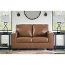  Manufacturer Color_Caramel -- Signature Design by Ashley Bolsena Stationary Leather Match Loveseat IMAGE 5