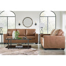  Manufacturer Color_Caramel -- Signature Design by Ashley Bolsena Stationary Leather Match Loveseat IMAGE 7