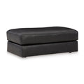  Manufacturer Color_Onyx -- Signature Design by Ashley Amiata Leather Match Ottoman IMAGE 1
