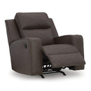  Manufacturer Color_Umber -- Signature Design by Ashley Lavenhorne Rocker Leather Look Recliner IMAGE 2