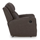  Manufacturer Color_Umber -- Signature Design by Ashley Lavenhorne Rocker Leather Look Recliner IMAGE 4