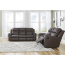  Manufacturer Color_Umber -- Signature Design by Ashley Lavenhorne Reclining Leather Look Sofa IMAGE 14
