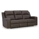  Manufacturer Color_Umber -- Signature Design by Ashley Lavenhorne Reclining Leather Look Sofa IMAGE 1