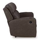  Manufacturer Color_Umber -- Signature Design by Ashley Lavenhorne Reclining Leather Look Sofa IMAGE 4