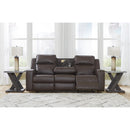  Manufacturer Color_Umber -- Signature Design by Ashley Lavenhorne Reclining Leather Look Sofa IMAGE 7