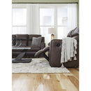  Manufacturer Color_Umber -- Signature Design by Ashley Lavenhorne Reclining Leather Look Loveseat with Console IMAGE 12