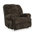  Manufacturer Color_Chocolate -- Signature Design by Ashley Movie Man Fabric Recliner with Wall Recline IMAGE 1