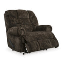  Manufacturer Color_Chocolate -- Signature Design by Ashley Movie Man Fabric Recliner with Wall Recline IMAGE 2