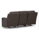  Manufacturer Color_Umber  -- Signature Design by Ashley Lavenhorne Reclining Leather Look Sofa IMAGE 5