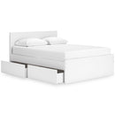  Size_Queen  -- Onita EB9630B12 Queen Panel Platform Bed with 1 Side Storage IMAGE 2