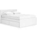 Size_Queen  -- Onita EB9630B16 Queen Panel Platform Bed with 2 Side Storage IMAGE 1