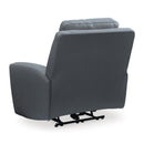  Manufacturer Color_Steel --  Signature Design by Ashley Mindanao Power Leather Match Recliner IMAGE 5