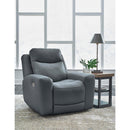  Manufacturer Color_Steel --  Signature Design by Ashley Mindanao Power Leather Match Recliner IMAGE 6