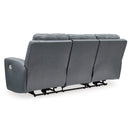  Manufacturer Color_Steel --  Signature Design by Ashley Mindanao Power Reclining Leather Match Sofa IMAGE 5