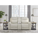  Manufacturer Color_Coconut --  Mindanao U5950518C Power Reclining Loveseat with Console and Adjustable Headrest IMAGE 6
