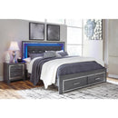  Size_King  -- Lodanna B214B13 King Panel Bed with 2 Storage Drawers IMAGE 2