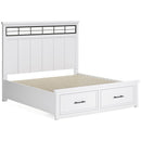  Size_King  -- Ashbryn B844B4 King Panel Storage Bed IMAGE 5