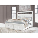  Size_King  -- Ashbryn B844B4 King Panel Storage Bed IMAGE 6