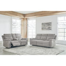  Manufacturer Color_Ash -- Signature Design by Ashley Barnsana Power Reclining Fabric Loveseat with Console IMAGE 11