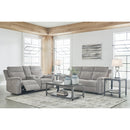  Manufacturer Color_Ash -- Signature Design by Ashley Barnsana Power Reclining Fabric Loveseat with Console IMAGE 12