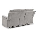  Manufacturer Color_Ash -- Signature Design by Ashley Barnsana Power Reclining Fabric Loveseat with Console IMAGE 5
