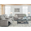  Manufacturer Color_Ash -- Signature Design by Ashley Barnsana Power Reclining Fabric Loveseat with Console IMAGE 9