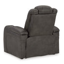  Manufacturer Color_Shadow -- Signature Design by Ashley Fyne Dyme Power Leather Look Recliner IMAGE 5