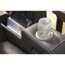  Manufacturer Color_Shadow -- Signature Design by Ashley Fyne Dyme Power Leather Look Recliner IMAGE 8