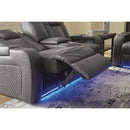  Manufacturer Color_Shadow -- Signature Design by Ashley Fyne Dyme Power Reclining Leather Look Sofa IMAGE 12