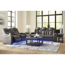  Manufacturer Color_Shadow -- Signature Design by Ashley Fyne Dyme Power Reclining Leather Look Sofa IMAGE 18