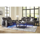  Manufacturer Color_Shadow -- Signature Design by Ashley Fyne Dyme Power Reclining Leather Look Sofa IMAGE 19