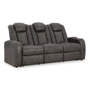  Manufacturer Color_Shadow -- Signature Design by Ashley Fyne Dyme Power Reclining Leather Look Sofa IMAGE 1