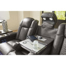  Manufacturer Color_Shadow -- Signature Design by Ashley Fyne Dyme Power Reclining Leather Look Sofa IMAGE 9