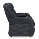  Manufacturer Color_Sapphire -- Fyne-Dyme 3660318 Power Reclining Loveseat with Console and Adjustable Headrest IMAGE 4