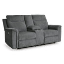 Manufacturer Color_Gravel  -- Barnsana 3320296C Double Reclining Power Loveseat with Console IMAGE 1