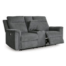  Manufacturer Color_Gravel  -- Barnsana 3320296C Double Reclining Power Loveseat with Console IMAGE 2