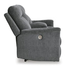 Manufacturer Color_Gravel  -- Barnsana 3320296C Double Reclining Power Loveseat with Console IMAGE 4