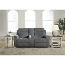  Manufacturer Color_Gravel  -- Barnsana 3320296C Double Reclining Power Loveseat with Console IMAGE 6