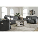  Manufacturer Color_Gravel  -- Barnsana 3320296C Double Reclining Power Loveseat with Console IMAGE 9