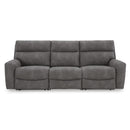  Manufacturer Color_Slate -- Signature Design by Ashley Next Gen DuraPella Power Reclining Leather Look 3 pc Sectional IMAGE 2